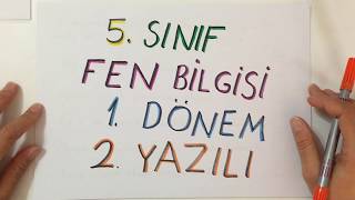 5Sınıf FEN BİLİMLERİ 1 DÖNEM 2 YAZILI Dikkat çıkabilir [upl. by Dickson913]