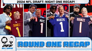 2024 NFL Draft Night One Recap  PFF NFL Show [upl. by Kalvin16]