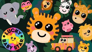 🐯Baby Zoo Animals Safari Sensory Trip 🐵Jungle Jam with Zebra Tiger amp Monkey 🦓🦒🐘🦁 [upl. by Akkimat]