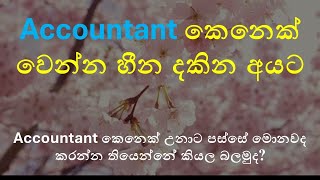 Accountant කෙනෙක් උනාම මොනවද කරන්න තියෙන්නේ  What do accountants actually do [upl. by Airahs557]