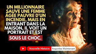 UN MILLIONNAIRE SAUVE UNE FEMME ÂGÉE PAUVRE DUN INCENDIE MAIS EN ENTRANT DANS LA MAISON IL VOIT [upl. by Kirrad]