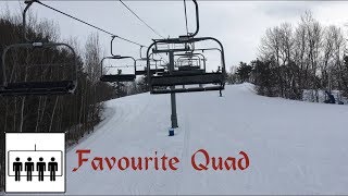 Favourite Quad Chair Ski Dagmar ON [upl. by Sadiras]