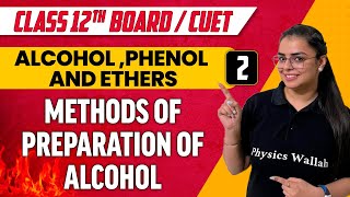 Alcohol Phenol and Ethers 02  Methods of Preparation of Alcohol  Class 12thCUET [upl. by Dimond381]