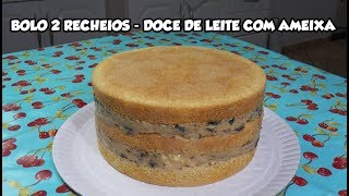 BOLO 2 RECHEIOS  DOCE DE LEITE COM AMEIXA  Bru na Cozinha [upl. by Nesahc]