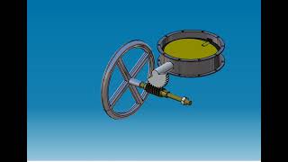 43 Manually actuated butterfly valve opening and closing of pipeline [upl. by Werdna]