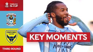 Coventry City v Oxford United  Key Moments  Third Round  Emirates FA Cup 202324 [upl. by Melquist]