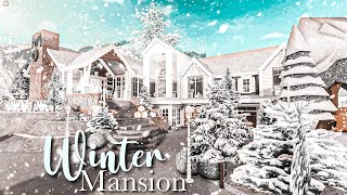 NO LARGE PLOT Winter Mansion 200K Bloxburg Speedbuild [upl. by Dreda570]