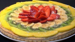 Receta Tarta de hojaldre con crema pastelera y frutas  Recetas de cocina tutorial Loli Domínguez [upl. by Kcirdaed]