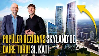 İstanbulun Ünlü Rezidansı SKYLANDde Lüks Daire Turu 31Kattayız [upl. by Brockwell]