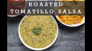 Roasted Tomatillo Salsa Verde Recipe Cooking from the garden [upl. by Alinna880]