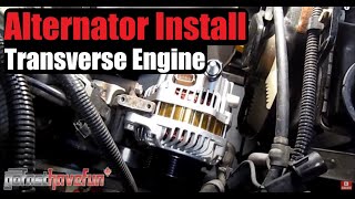 How to Replace an Alternator Transversely Mounted Engine  AnthonyJ350 [upl. by Elgna]