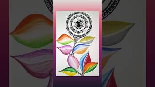 Easy mandala designMixed MediaWater colour mandala trending unique Mandala artArtistviralvideo [upl. by Enylrac501]