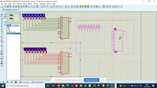 19MULTIPLEXOR DE 16X1 UTILIZANDO DOS MULTIPLEXORES DE 8X1 EJEMPLO  PROTEUS [upl. by Gemoets]