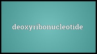 Deoxyribonucleotide Meaning [upl. by Remy739]