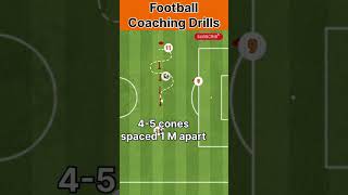 Passing Football Drill U7 U8 U9 U10 soccer drills dribbling control footballdrills soccertraining [upl. by Sredna]