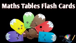 Maths Tables Flash Cards  Basic Math  Math TLM  Math Working ModelDIY Flash Cards  Mam Sidra [upl. by Ryan]