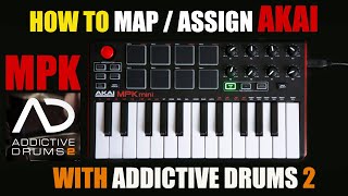 How To Map Pads AKAI MPK mini MK2 With Addictive Drums 2 [upl. by Spragens]