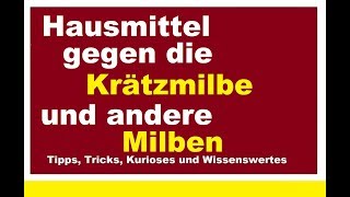 Krätzmilbe Milben Haustaubmilben loswerden Hausmittel gegen Krätze Juckreiz loswerden [upl. by Pilloff]