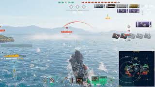 World of Warships  HMS Incomparable in Asymmetric Battle  230328 damage  1499 BXP [upl. by Wiese]