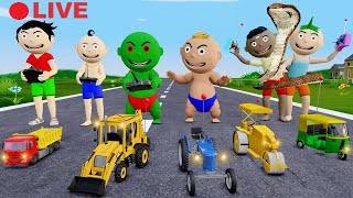 Bittu Sittu Cartoon Part 43  Jcb Wala Cartoon  Gadi Wala Cartoon  Pagal Beta  Desi Comedy Video [upl. by Ydnirb]