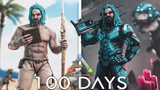 Surviving 100 Days in Hardcore ARK Survival Evolved Island Edition [upl. by Ardnnek]