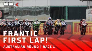 INSANE OPENING LAP Iannone grabs first holeshot of 2024 🤯  AustralianWorldSBK 🇦🇺 [upl. by Aehsat]