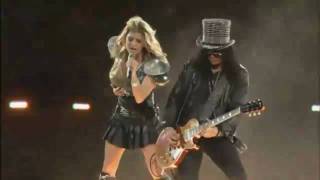 Super Bowl XLV Halftime Show 2011 HD Part 37  Slash amp Fergie  Sweet Child Of Mine [upl. by Saval]