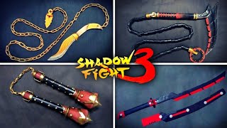 How To Make Shadow Fight 3 Weapons With Cardboard  DIY Ninja Weapons  5 Ninja Weapons [upl. by Anibas]