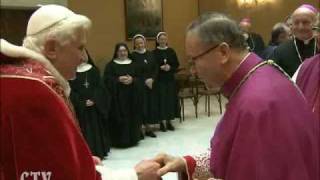 Benedict XVI blesses lambs for the feast S Agnes [upl. by Nairde873]