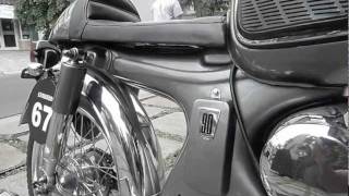 LAWLESS BIKE Honda S90 Cafe Racer test ride [upl. by Enneire]