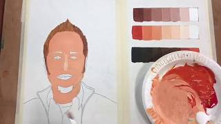 Portrait Painting Demo Part 1 Blocking [upl. by Lladnarc643]