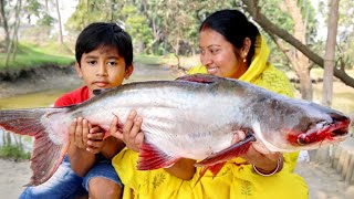 এই প্রথমবার এত বড় মাছ কেটে রান্না করলাম7kg size পাঙ্গাস মাছের কালিয়া রেসিপি [upl. by Ridan]