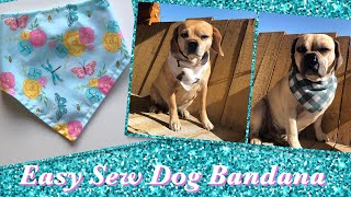 Easy Sew Dog Bandana Tutorial For Beginners [upl. by Dunton]