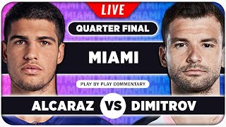 ALCARAZ vs DIMITROV • ATP Miami Open 2024 QF • LIVE Tennis PlaybyPlay Stream [upl. by Jacquelynn723]