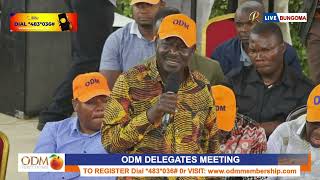 Raila Odingas EMOTIONAL speech to ODM delegates in Bungoma [upl. by Kati835]