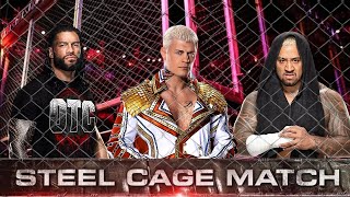 FULL MATCH 2024 The OTC Roman Reigns vs Cody Rhodes vs Solo Sikoa Steel Cage Match wwe [upl. by Chesnut]