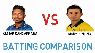 Kumar Sangakkara VS Ricky Ponting Batting Comparison 2020 ODI Test and T20 [upl. by Benny]