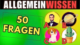 Diese 50 Fragen MUSST du beantworten können Allgemeinwissen Quiz 2024 [upl. by Cyndia]