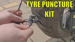 Tyre Puncture Repair Kit Tutorial  Bikerlog Varun [upl. by Nnarefinnej699]