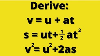 Class 9th  Derivation of Equations of Motion New Method 2024 Formula Derivation of Motion [upl. by Aihsinyt]