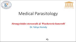 Strongyloides stercoralis amp Wuchereria bancrofti [upl. by Alil972]