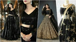 Latest Black Lehenga Designs  Beautiful Partywear Black lehenga  New Lehenga Designs  Lehenga [upl. by Block]