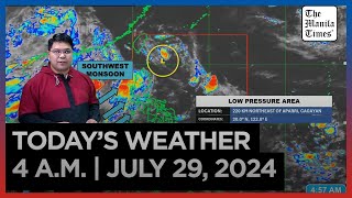 Todays Weather 4 AM  July 29 2024 [upl. by Hilel]