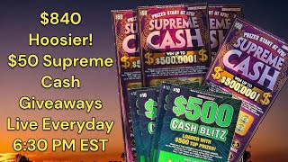 🔴PROFIT🔴Hoosier Lottery Full Book Of 50 Supreme Cash [upl. by Chandos]