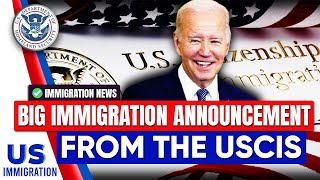 BIGG Breaking Announcement from the USCIS  US Immigration News  USCIS Latest Update [upl. by Sale160]