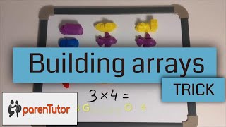 Building arrays for multiplication Year 2 maths tutorial [upl. by Weisburgh144]