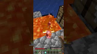 Helping Cat to Survive Lava minecraft shorts memes [upl. by Nayrb]