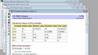 Solving ODEs using Polymath [upl. by Yesnek]