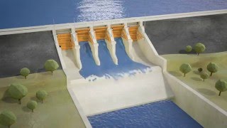 Seqwater explains How gated dams work animation [upl. by Euqinimod960]