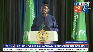 Raila Odingas speech during the launch of Kenya’s AUC [upl. by Innaig]